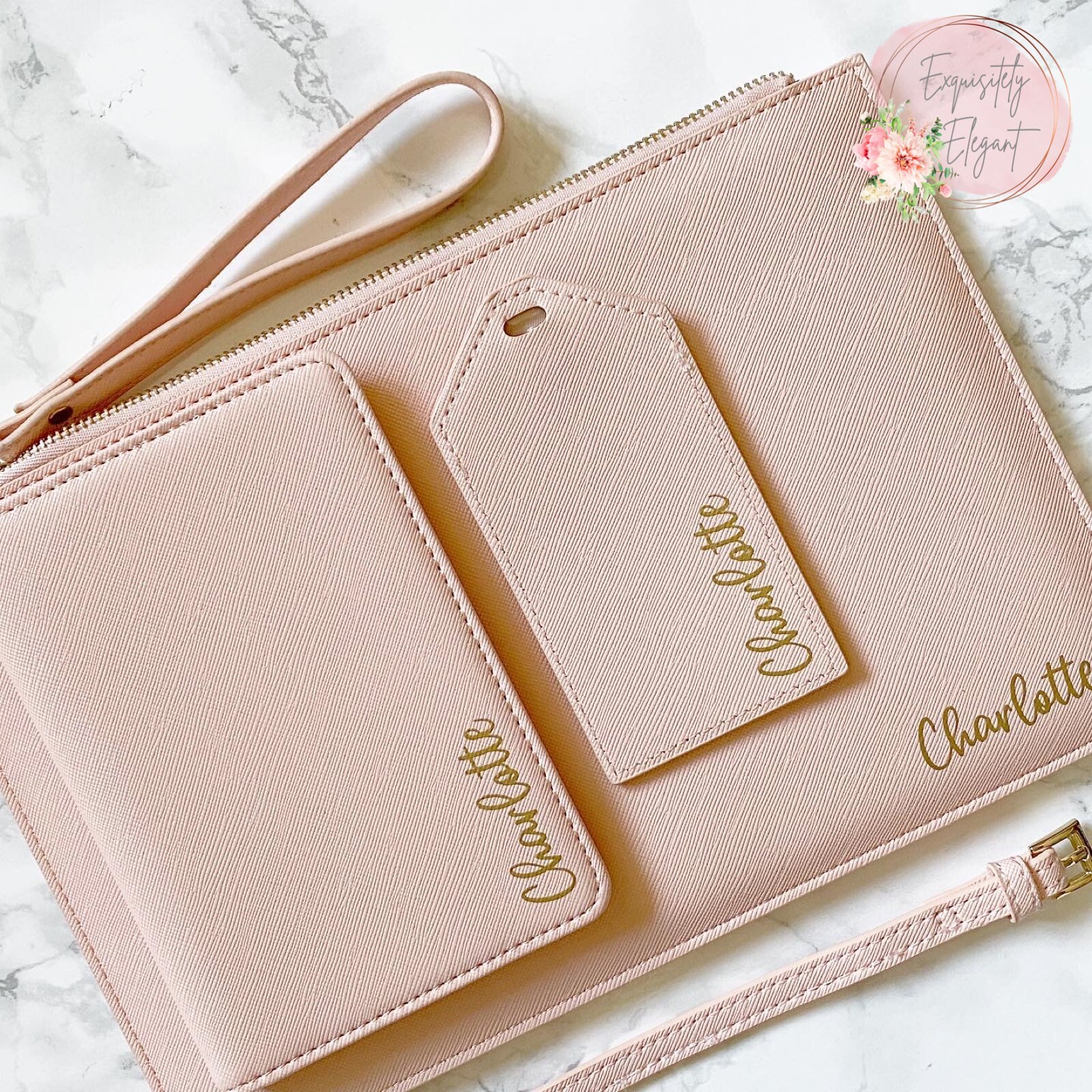 Personalised Matching Name Clutch Bag & Travel Set bridesmaid Etsy