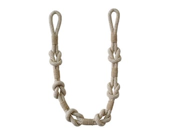 Coastal Rope Tieback - Adjustable! Sold in pairs - Jute or Natural