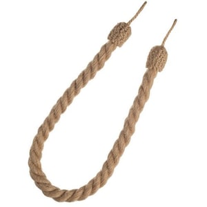 May include: A thick, natural-fibre rope with knotted ends. The rope is brown and has a natural, rustic look.