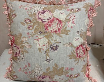 Cabbages and Roses - Tulips and Roses Fabric Design Cushion