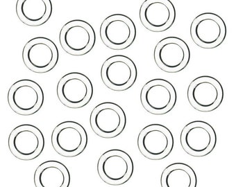 Pack of 50 13mm Clear Plastic Translucent Roman Blind Craft Rings