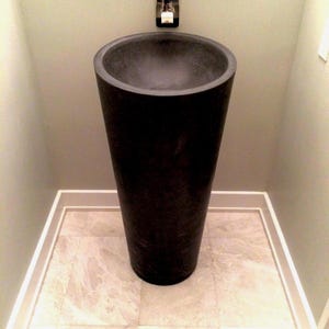 concrete pedestal sink