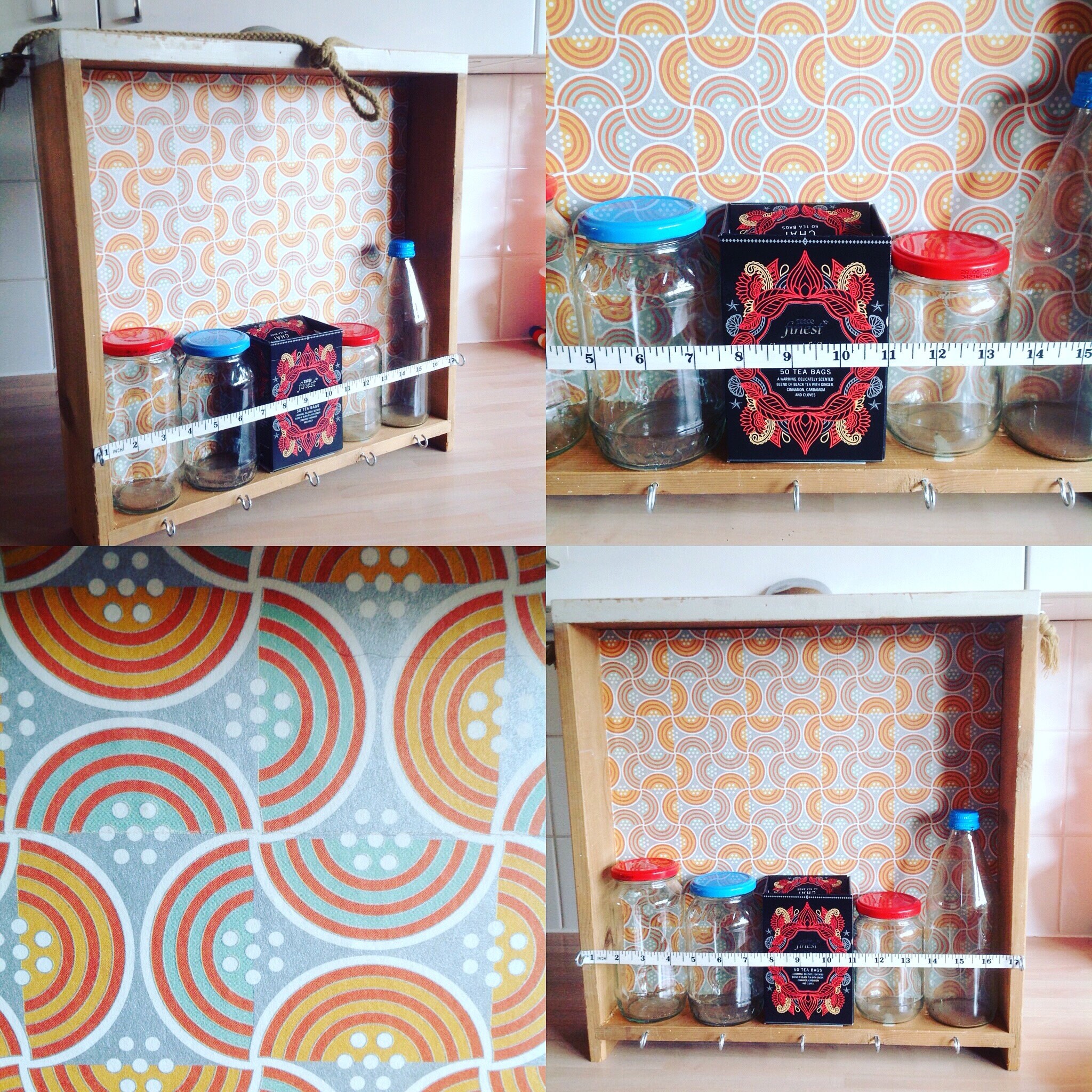 Wooden drawer upcycled as a kitchen wall or worktop storage Etsy