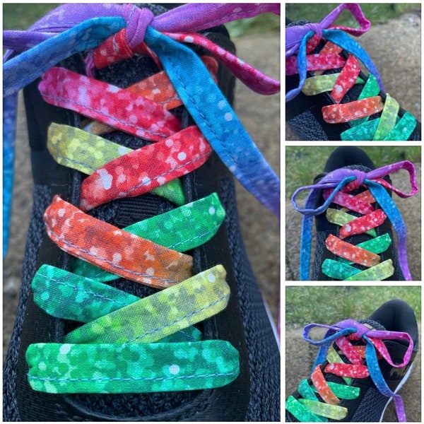 Rainbow Shoelaces, Galaxy shoe laces, shoelaces with metal shoe aglets,Sneakers,Dr.martens,converse,vans