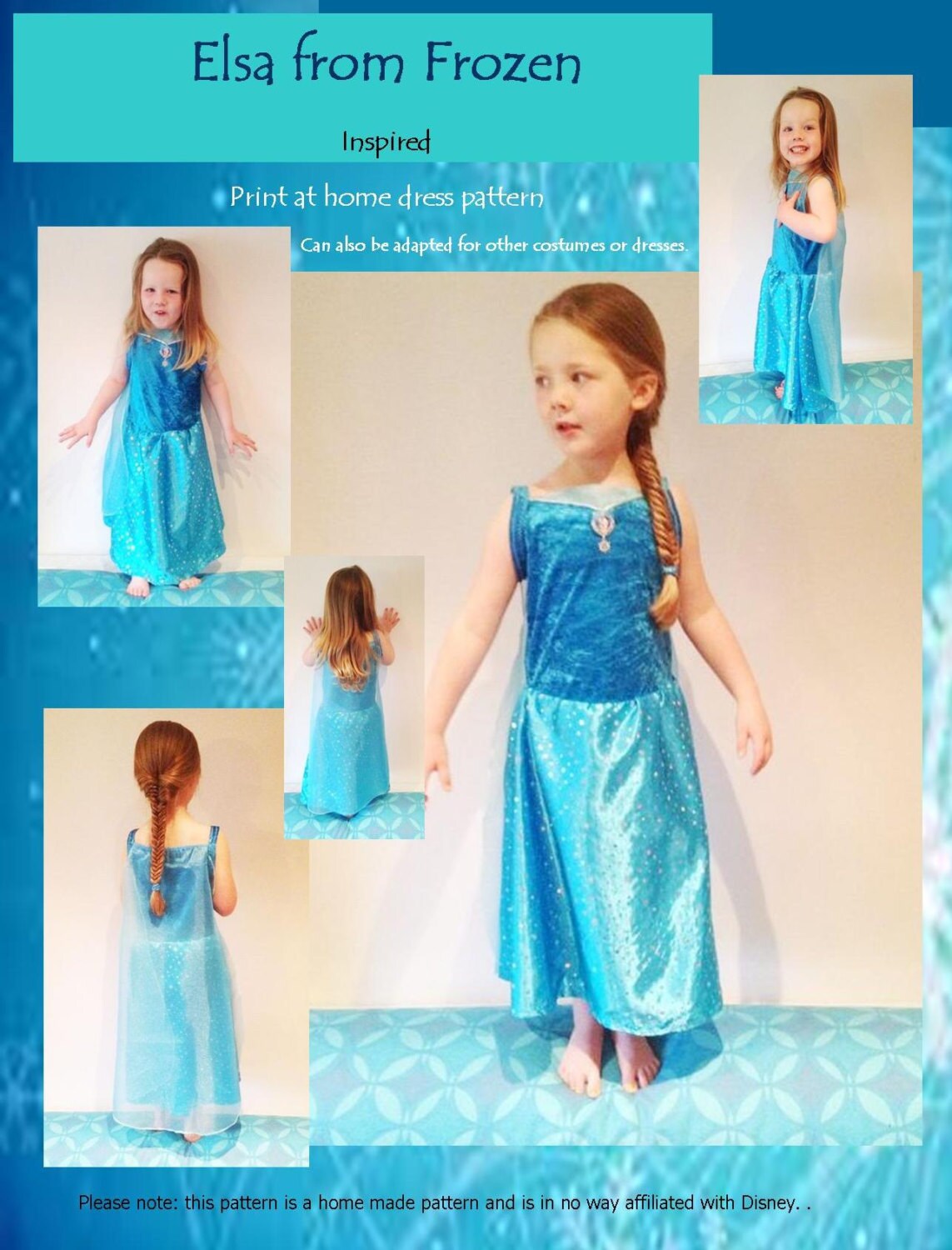 De elsa jurk patroon Etsy Nederland