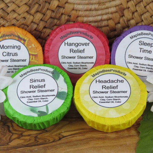 Shower Steamers Sinus Relief Aromatherapy Shower Bomb Etsy