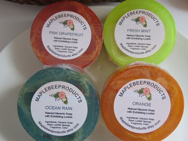 Loofah Soap Exfoliating Glycerin Loofah Sponge Pedicure Etsy