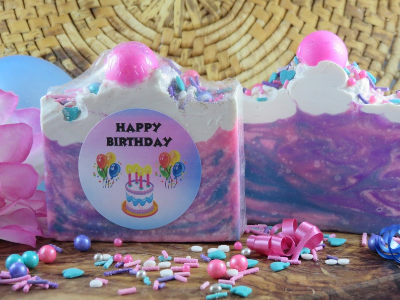 Happy Birthday Soap Surprise Party Blackberry Vanilla Etsy
