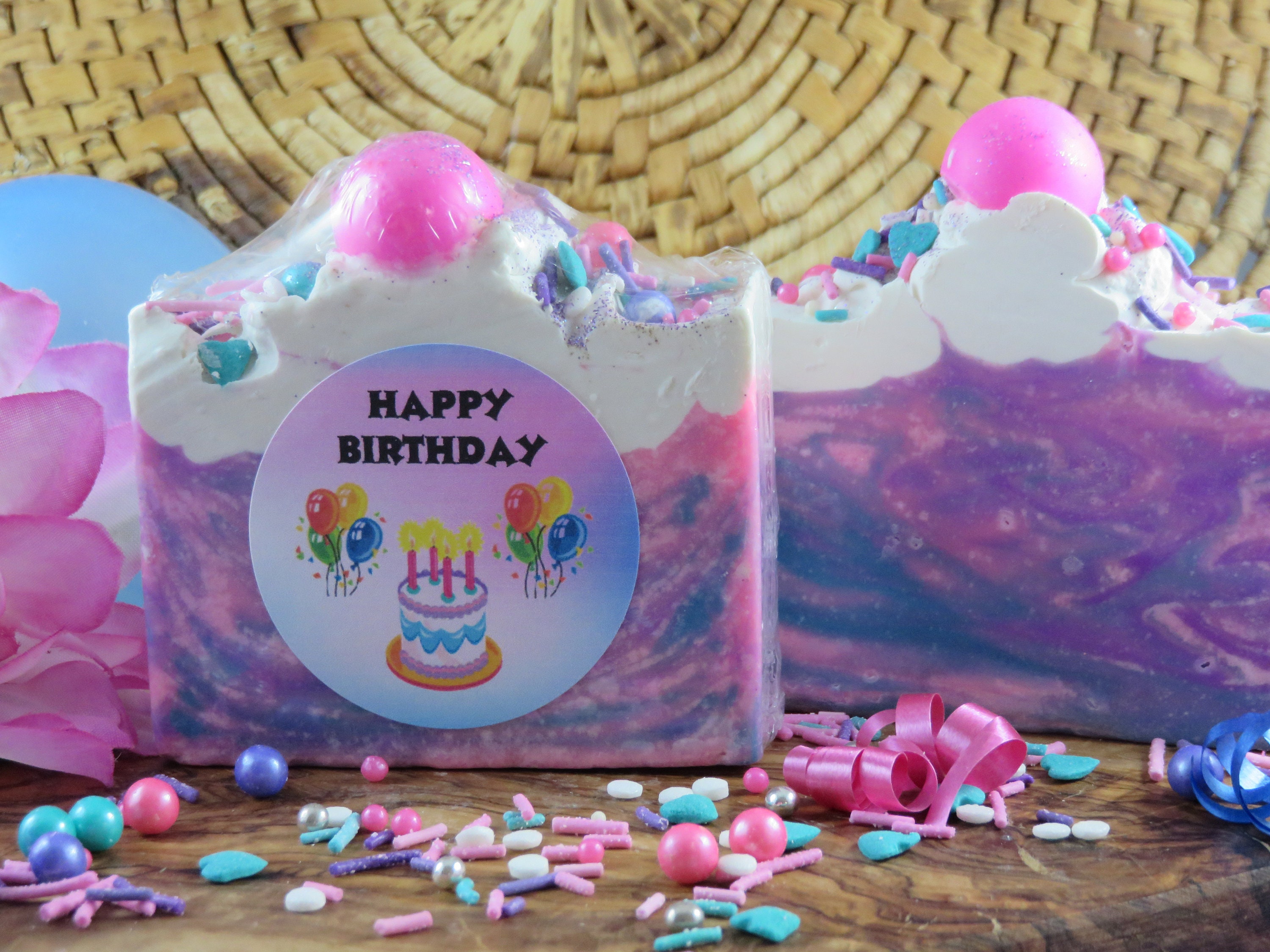 Happy Birthday Soap Surprise Party Blackberry Vanilla Etsy
