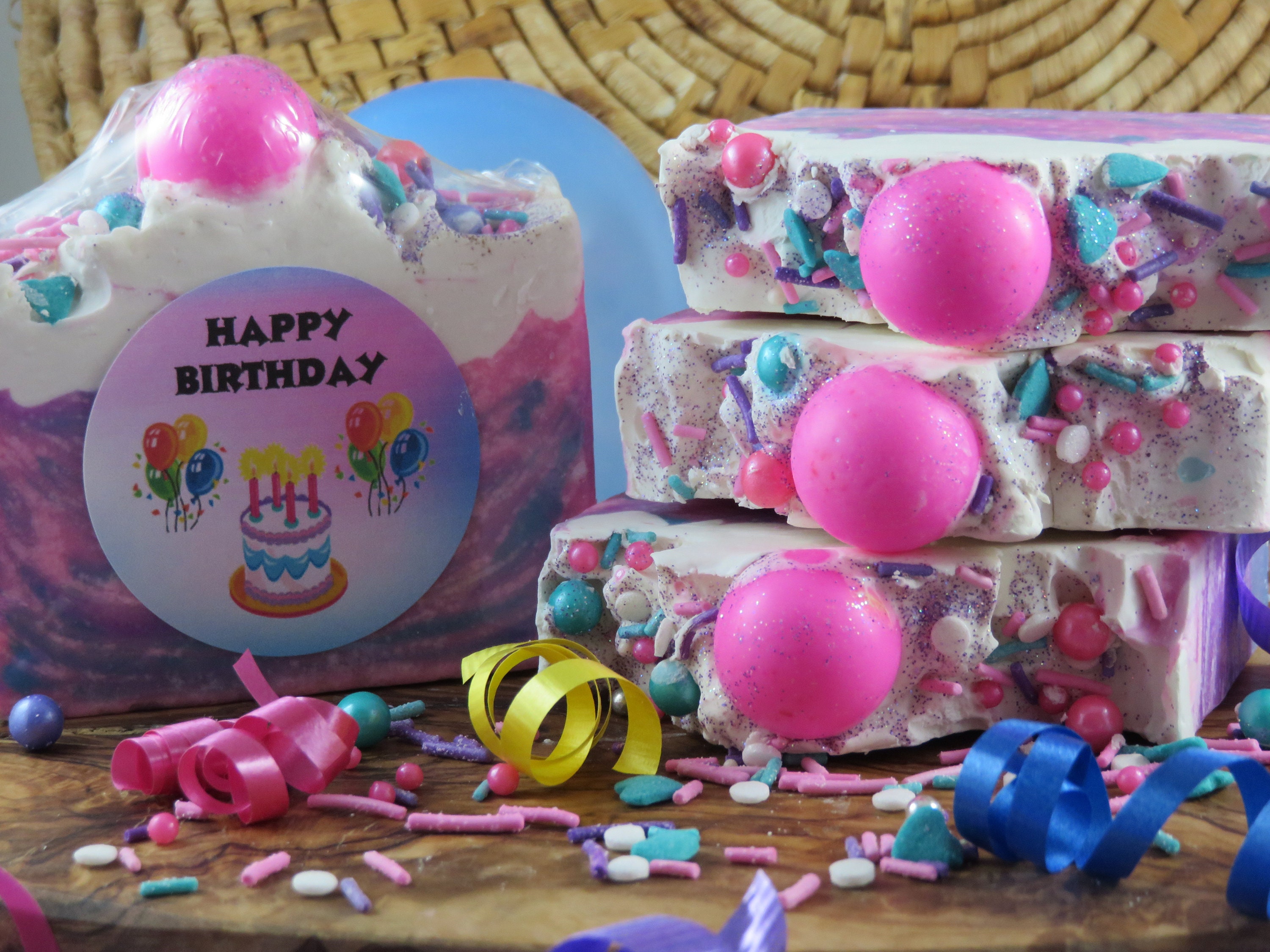 Happy Birthday Soap Surprise Party Blackberry Vanilla Etsy