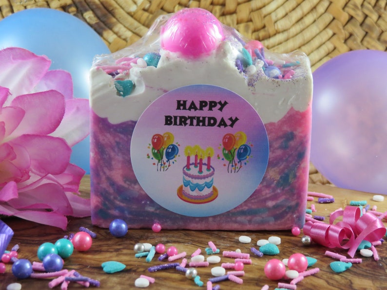 Happy Birthday Soap Surprise Party Blackberry Vanilla Etsy
