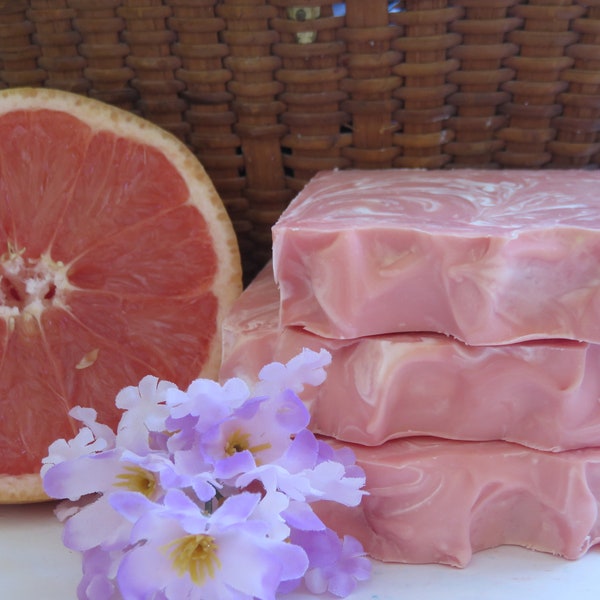 Pink Grapefruit Soap, All Natural Soap Handmade Soap Bar Soap, Cold process Soap Homemade Soap Artisan Soap, New Hampshire Soap, Bath