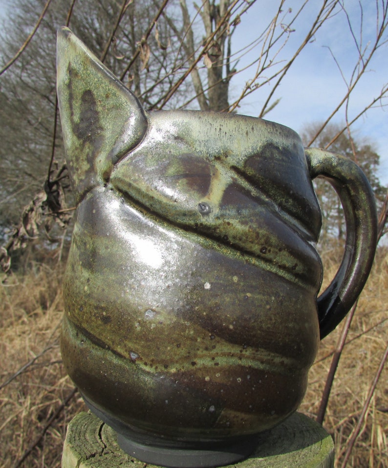 Tennessee Pottery Handmade Art Pitcher Handled Jug Kitchenware Etsy