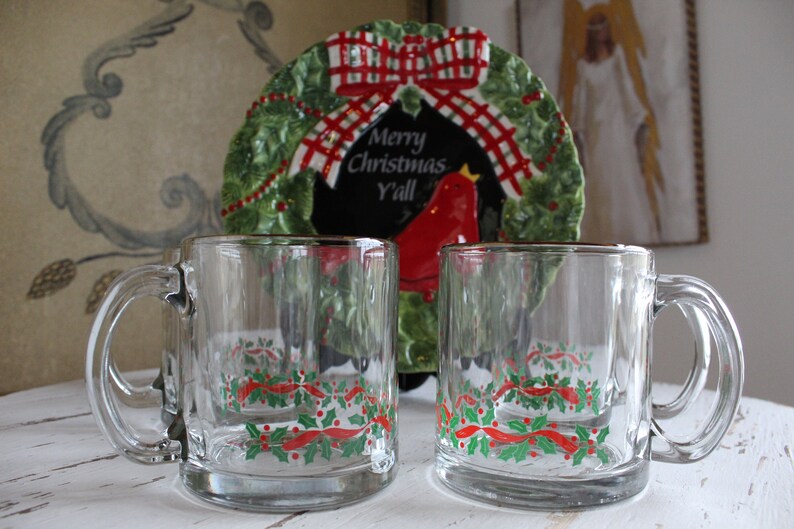 Vintage Mismatched Arby's Holly and Berry Coffee Mugs Tea Etsy
