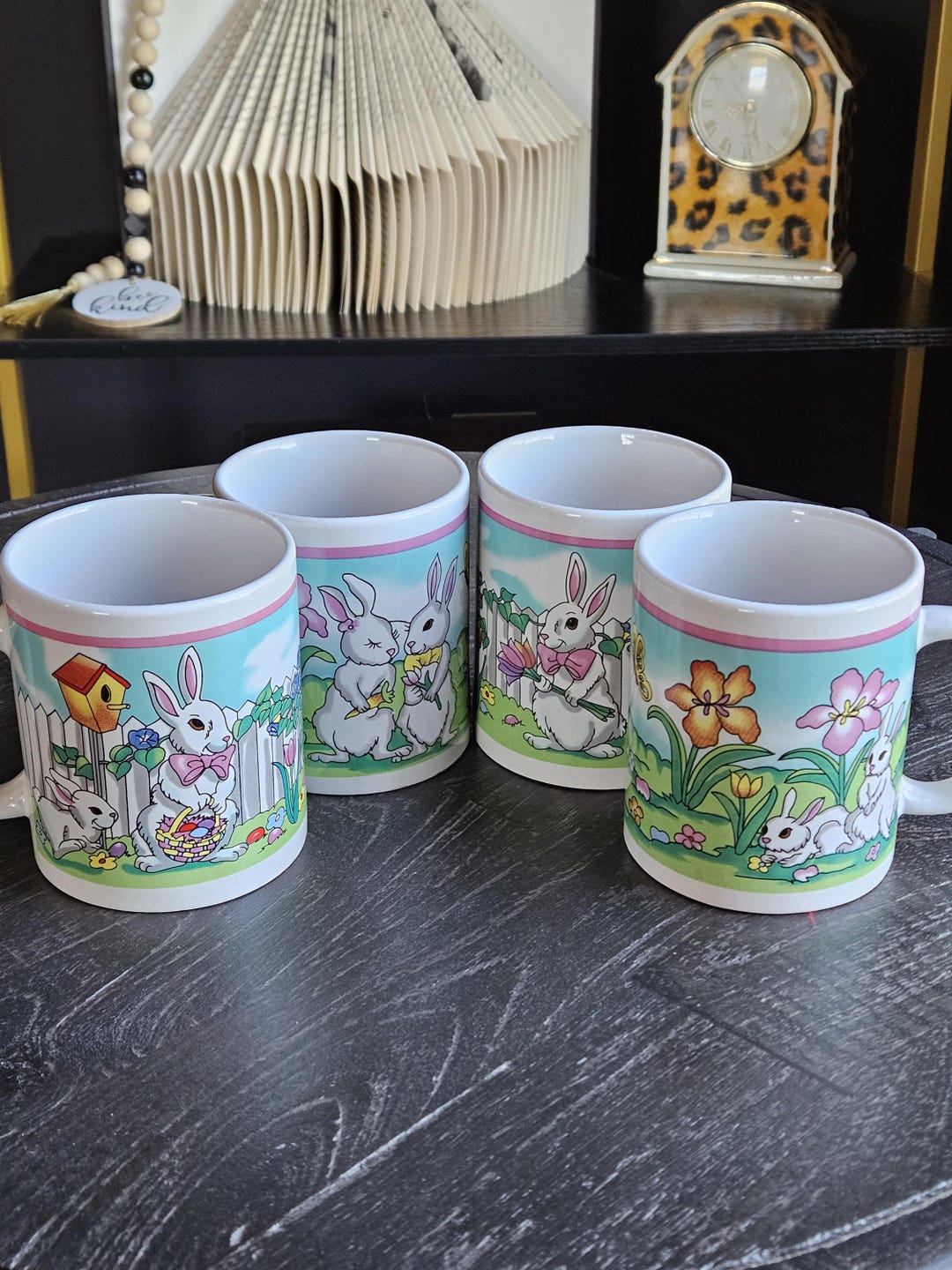 2 Mugs Milka Pâques - Tasses Décorées Violettes | Collection Limitée | Céramique Vintage | Bon état