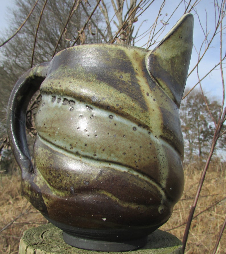 Tennessee Pottery Handmade Art Pitcher Handled Jug Kitchenware Etsy