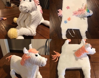 Cuddle Play Unicorn or Horse Blanket  -  Animal blanket/toy/pillow FREE SHIPPING