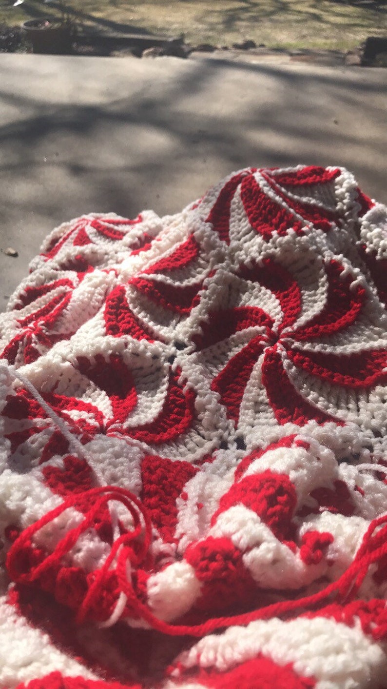 Peppermint Throw Crochet Pattern Only digital Download to Etsy