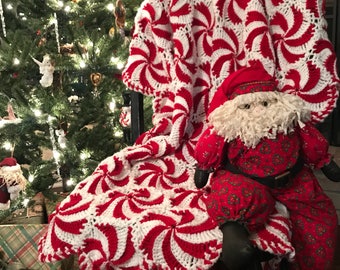 Peppermint Throw - FREE SHIPPING - due to high demand - February delivery