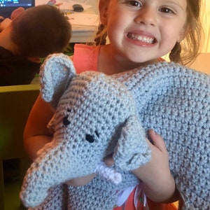 Ellie the Elephant — Animal blanket/toy/pillow FREE SHIPPING