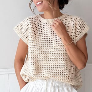 Crochet Pattern - Wren Rattan Crochet Top by Lakeside Loops