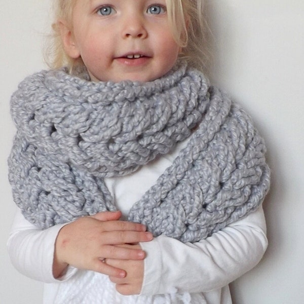 Crochet Pattern - Elliott Scarf by Lakeside Loops (includes KIDS & ADULTS sizes)