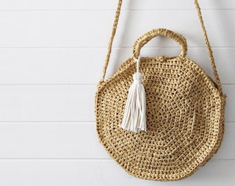 Crochet Pattern - Mckenna Summer Round / Circle Bag / Purse