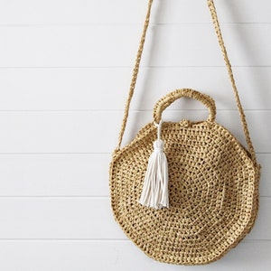 Crochet Pattern Mckenna Summer Round / Circle Bag / Purse image 1