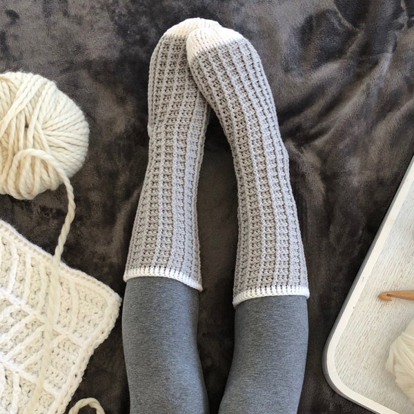 Crochet Pattern - Watson Waffle Socks by Lakeside Loops