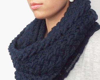 Crochet Pattern - Carter Cable Cowl/Scarf by Lakeside Loops (includes Toddler, Child, and Adult sizes)