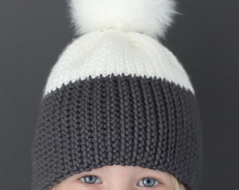 Crochet Pattern - Kingsley 'Knit Look' Crochet Hat by Lakeside Loops (includes Baby, Kids, & Adult sizes)