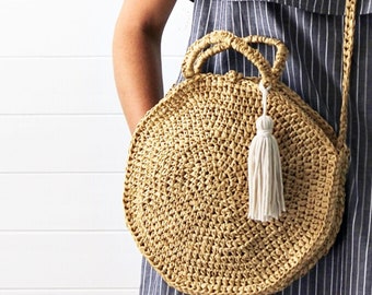 Crochet Pattern - Mckenna Summer Round / Circle Bag / Purse