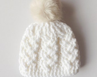 Crochet Pattern - Holden Cable Hat by Lakeside Loops - (includes sizes Baby, Kids, Youth, & Adult)