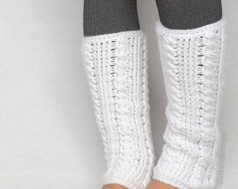 Crochet Pattern - Lennon Cable Leg Warmers and Boot Cuffs by Lakeside Loops (includes Baby, Toddler, Child, Teen & Adult sizes)