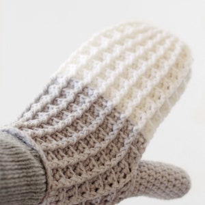 Crochet Pattern - Watson Waffle Crochet Mittens by Lakeside Loops (Includes Baby, Toddler, Kids, and Adult Sizes)