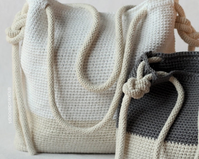 Crochet Pattern Bryce Crochet Bag/Purse by Lakeside Loops includes Adult & Child size image 2