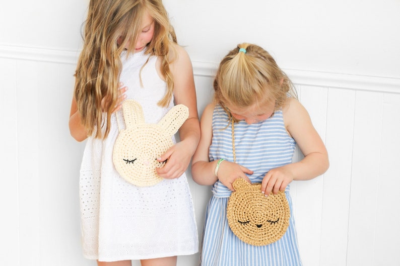 Crochet Pattern Blythe Kids Bunny Bear Purse by Lakeside Loops includes children's size only image 2