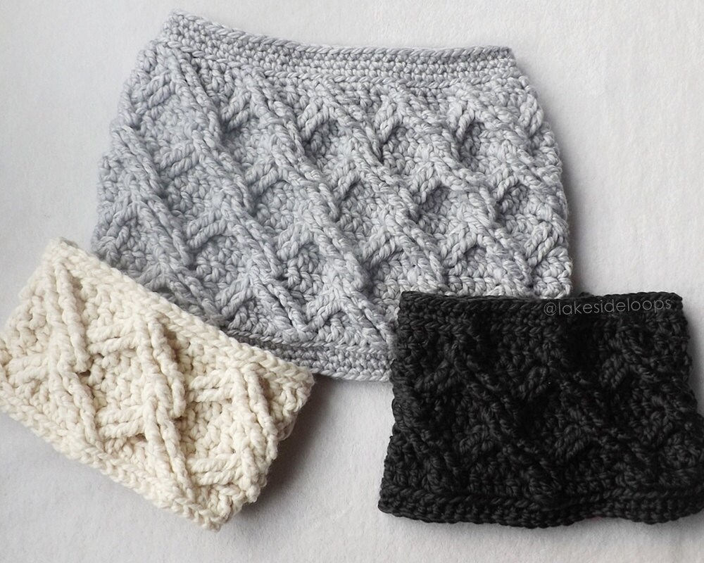 Crochet Pattern Camdyn Cable Cowl by 