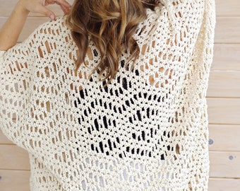 Crochet Pattern - Esma Cape Cardigan Sweater by Lakeside Loops