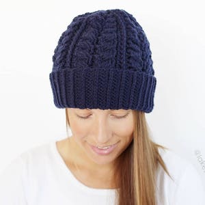 Crochet Pattern Finley Cable Crochet Hat by Lakeside Loops includes sizes for baby, kids, teen, & adult image 6