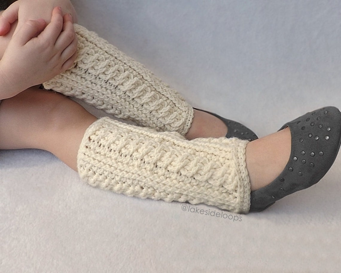 Crochet Pattern Lennon Cable Leg Warmers and Boot Cuffs by Etsy