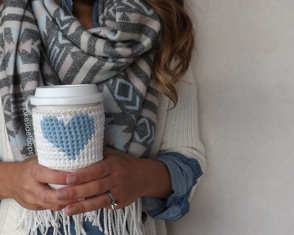 Crochet Pattern Linden Coffee Cozy/sleeve by Lakeside Loops - Etsy