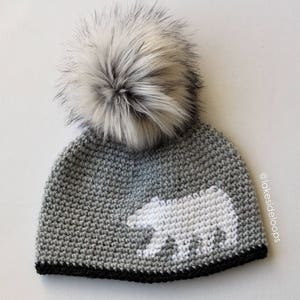 Crochet Pattern Landon Bear Silhouette Hat/Beanie by Lakeside Loops includes Toddler, Child, and Adult sizes image 5