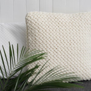 Knitting Pattern Piper Wicker Stitch Pillow Cushion Cover aka Basket weave or Criss Cross Stitch image 7