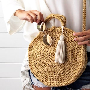 Crochet Pattern Mckenna Summer Round / Circle Bag / Purse image 1