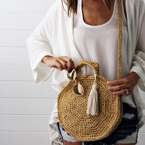 Crochet Pattern Mckenna Summer Round / Circle Bag / Purse image 5