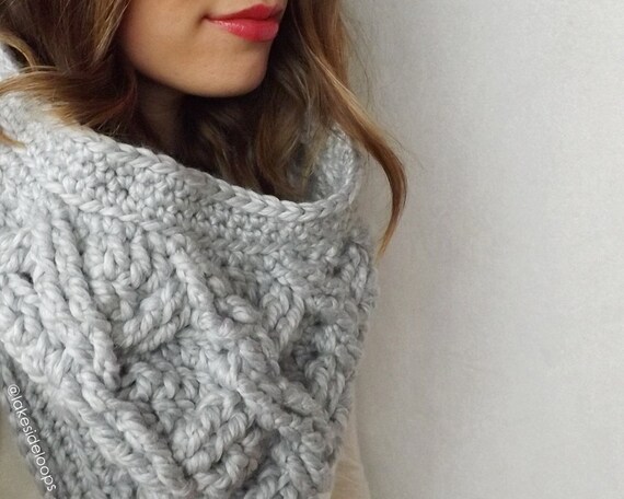 Crochet Pattern Camdyn Cable Cowl by 