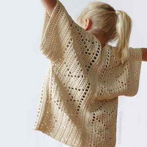 Crochet Pattern Kenzie Kimono by Lakeside Loops includes 5 sizes Toddler, Little Kids, Big Kids, and 2 Adult sizes /sweater/cardigan image 5