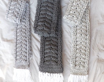 Crochet Pattern - Elliott Scarf by Lakeside Loops (includes KIDS & ADULTS sizes)