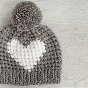 Crochet Pattern - Hunter Heart Hat by Lakeside Loops (includes Baby, Toddler, Kids, and Adult sizes)